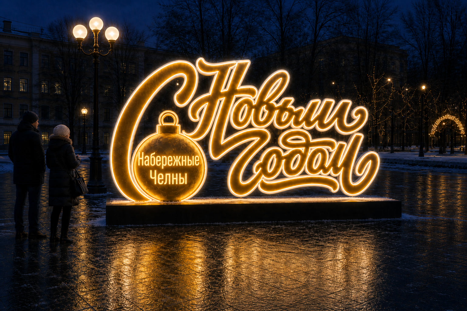 Надпись Набережные Челны